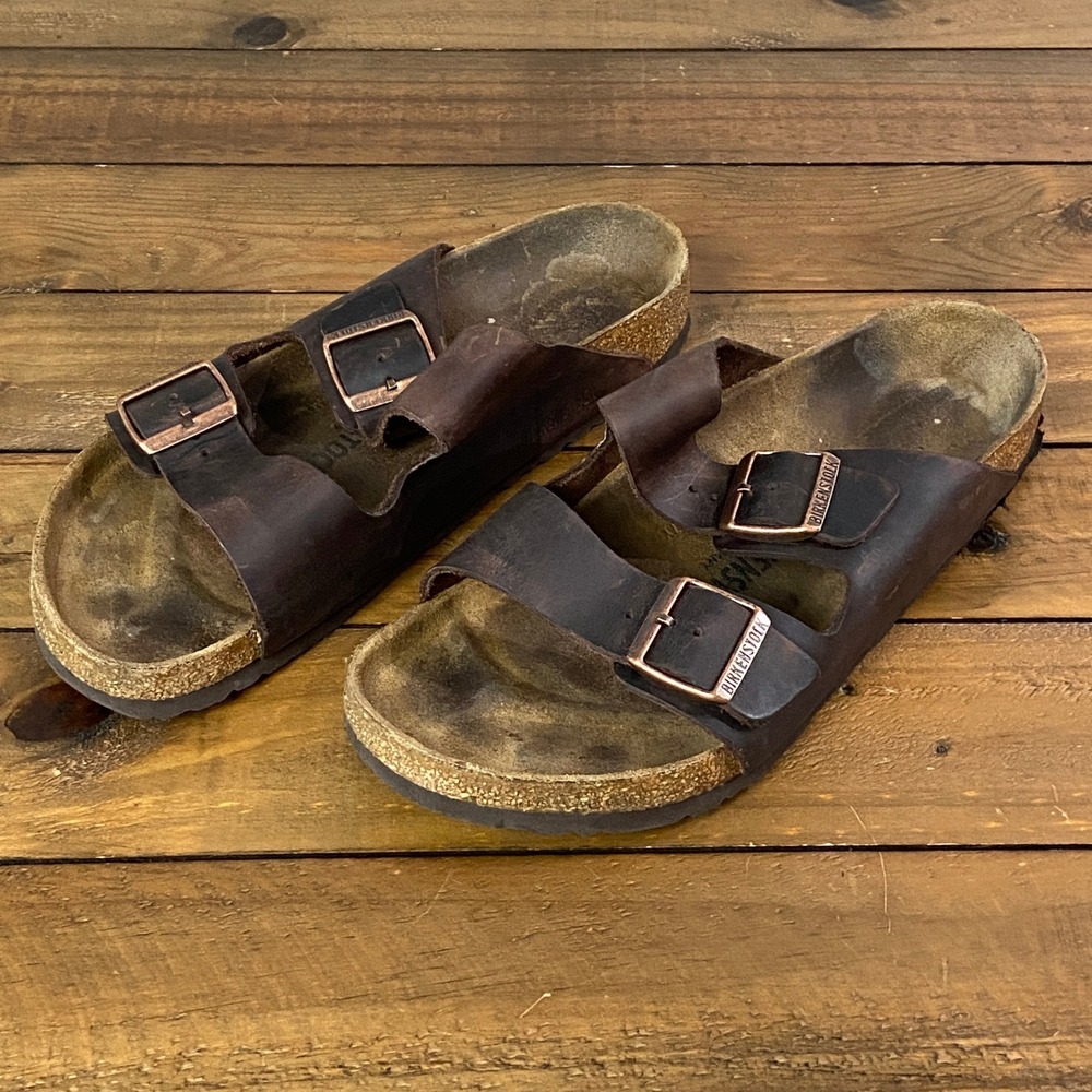 Birkenstock Arizona Habana Oiled Leather Sandals Mens 42 L11 M9 Brown